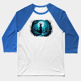 Witch Forest Girl Baseball T-Shirt